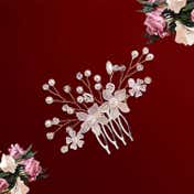 Majestique Stylish Korean Pearl Rhinestones Hairpin