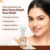 Mamaearth Rice Dewy Bright Face Wash with Rice Water & Niacinamide (200 ml)