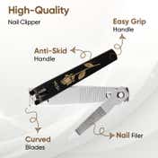 Vega Large Nail Clipper 1 Piece with Anti-Slip Grip for Men & Women (LNC-03)