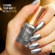 Lakme Ultimate Glam Chrome Nail Paint - Gunmetal (6 ml)