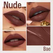 Lakme Bejewel 3D Matte Slim Bullet Lipstick with Vitamin E for Hydrated Lips - Nude Bae (3.4 g)