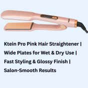 Ktein Hair Straightener - Wide Plate Flat Iron for Damp & Dry Hair with 4 Temperature