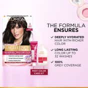 LOreal Paris New Excellence Creme Hair Color With Hyaluronic Acid, 3 Darkest Brown, (100gm + 72ml)