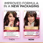 LOreal Paris New Excellence Creme Hair Color With Hyaluronic Acid, 4.2 Plum Brown, (100gm + 72ml)