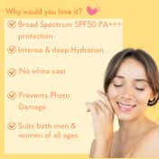 WishCare Sunscreen Body Lotion SPF50 PA+++ In Vivo Tested UV Protection No White Cast (200 ml)