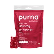 Purna Gummies Hair Biotin Sugar Free Gummies For Hair, Nails & Skin - Cranberry Flavour (30 Pcs)