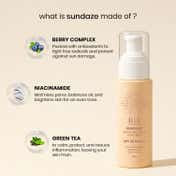 BiE Sundaze Natural Sunscreen SPF 35 PA+++ with Niacinamide - No White Cast & Non-Greasy (50 ml)