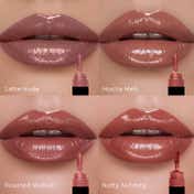 KIRO Four Play Glossfinity Liquid Lipstick - Timeless Nude Brown Quad (5.5 ml)