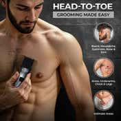 Beardo Chrome Beast Multipurpose Trimmer Kit for Men 90 Min Runtime 40 Length Adjustments Shaver Black