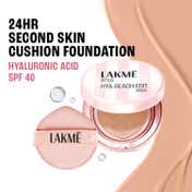 Lakme 9to5 Hya Beach Edit Cushion Foundation, SPF40, Full Matte Coverage,W 160-Warm Sand (12 g)