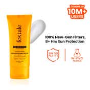 Foxtale Glow Sunscreen SPF 50 PA++++ with Vitamin C & Niacinamide for a Dewy Glow (50ml)