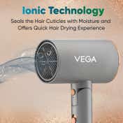 Vega Ionic 1200-1400W Hair Dryer with Cool Shot Button, 2 Heat-Speed Setting (VHDH-28)
