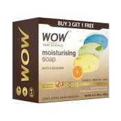 WOW SKIN SCIENCE Moisturising Soaps with Ceramide Vitamin C Green Tea Aqua (4 pcs)