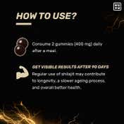 What's Up Wellness Shilajit Gummies 200 Mg Resin With Ashwagandha, Black Musli (30 Gummies)