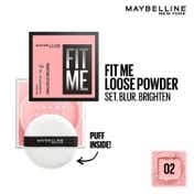 Maybelline Fit Me Loose Powder 16H Matte, Brightens & Blures Pores - Brightening Pink - 02 (10 g)