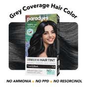 Paradyes Timeless Permanent Creme Hair Colour for Grey Coverage - 1.0 Natural Black (160 g)