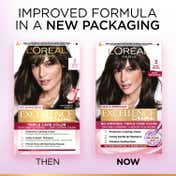 LOreal Paris New Excellence Creme Hair Color With Hyaluronic Acid, 3 Darkest Brown, (100gm + 72ml)