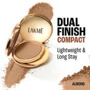 Lakme 9To5 Double Duty Dual Finish Compact, Foundation+Compact,Lightweight, Longstay, Almond - (9 g)