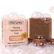 Soulflower Shining Sandalwood Soap for Protection & Tan Removal (100 g)