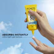 Pond's Sun Miracle SPF 50 PA+++ Ultra Light Gel Sunscreen Protect & Hydrate with Cera Hyamino (50 g)