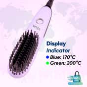 Vega Mini Hair Straightener Brush-Natural Straight in Few Min for Women 2 Heat Settings (VHSB-05)