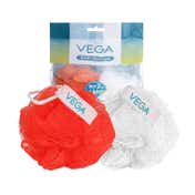 VEGA Mini Loofah for Men & Women Exfoliating Bath Sponge for Dead Skin Removal Pack of 2 (BA-3/12)