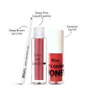 Blur India Perfect Lip Kit - Deep Caramel Fudge (3 pcs)