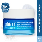 Plum 2% Niacinamide & Rice Water Daily Brightening Gel Face Moisturizer, Non-Sticky Hydration (50 g)