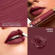 Lakme Rouge Bloom Matte Liquid Lipstick - Amber Aura 306 (3.5 ml)
