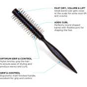 Denman Gentle Curling Brush D73 - Black