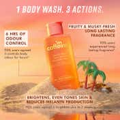 mCaffeine Island Fresh 3-in-1 Perfume Body Wash - Odour Control, 5% Niacinamide, Musky Scent