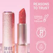 Swiss Beauty More Than Glitter Lipstick - Glitz Pink (3 g)