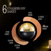 Lakme Xtraordin-airy Mattereal Mousse Foundation Matte Finish Has SPF8 - 03 Golden Sand (25 g)