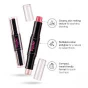 Power Beauty Dream Duo Stick Blush + Highlighter - Pink Blush & Champagne Highlighter (9.4 g)