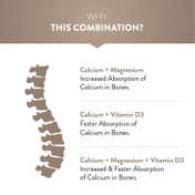 Swisse Magnesium, Calcium+D3 Supports Muscle Function, Energy & Bone Health - 60 Tablets