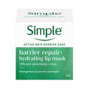 Simple Barrier Repair+ Hydrating Lip Mask with 10% Pro-Ceramides for Dry Sensitive Lips (12 g)