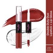 Power Beauty Double Duty Duo Lipstick + Lip Gloss  Dark Brown 03 + Transparent (10.5 ml)