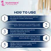 Majestique Premium Face Makeup Brush Set with Soft Bristles (10 pcs)