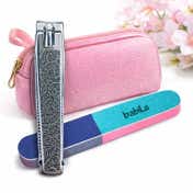 Babila Set of Large Nail Clipper & Nail Buffer 7 Steps NCB-V032 (2 pcs)