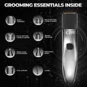 Beardo Chrome Beast Multipurpose Trimmer Kit for Men 90 Min Runtime 40 Length Adjustments Shaver Black