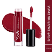 Power Beauty So Satin Liquid Matte Lipstick - Maroon 07 (5.5 ml)