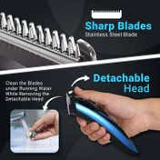 VGR V-183 Hair & Beard Trimmer for Men 120-Min Runtime 5 Length Settings LED Display