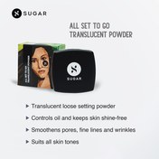 SUGAR Cosmetics All Set To Go Translucent Loose Powder - Beige (7 g)