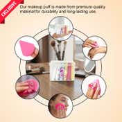 Majestique Pizza Triangle Make-Up Powder Puff Set (6 pcs)