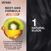 Streax Gel Hair Color for Women - Natural Black 1 (150 ml)
