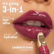 Lakme 9to5 Hya Beach Edit Lip Gloss Stain, Hydrating, Long Lasting, SPF 15 - 5 Cherry Cola, (10 ml)