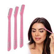 Vega Eyebrow Shaper for Women, Face Razor for Upper Lip & Facial Hair Removal ESS-01 (3 pcs)