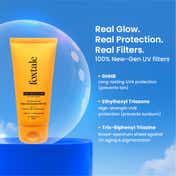 Foxtale Glow Sunscreen SPF 50 PA++++ with Vitamin C & Niacinamide for a Dewy Glow (80 ml)