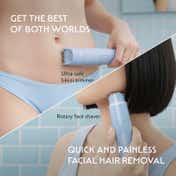 Zlade Summer Vacay 2-in-1 Rechargeable Bikini Trimmer & Face Shaver for Women