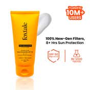 Foxtale Glow Sunscreen SPF 50 PA++++ with Vitamin C & Niacinamide for a Dewy Glow (80 ml)